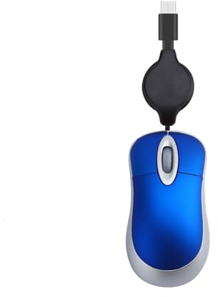 Chevnzev USB C Filaire Souris Ordinateurs Portables Filaire Optique Voyage Câble Rétractable pour PC DE Bureau Ordinateur Portable Souris Rétractable USB C