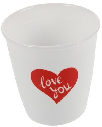 GLEAVI Taza de Cerámica sin Asa para Parejas 200 Ml Reutilizable para Bodas y San Valentín Diseño Taza de Café de Porcelana