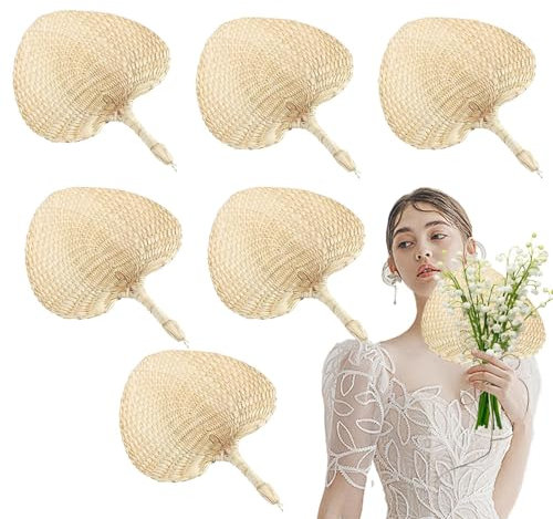 Ventaglio A Mano In Raffia Intrecciata Portatile