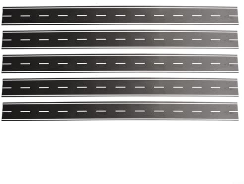 Bebykilemi Strisce autoadesive flessibili per strade ferroviarie in scala N, 40 mm x 500 mm, colore nero, per layout 1:160, 5 pezzi