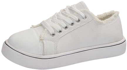 Zapatillas Tradicionales de Mujer con Encaje y Malla Transpirable para Actividades Deportivas Elegantes y Ocasiones de Ocio Exterior (White, 39) #2209