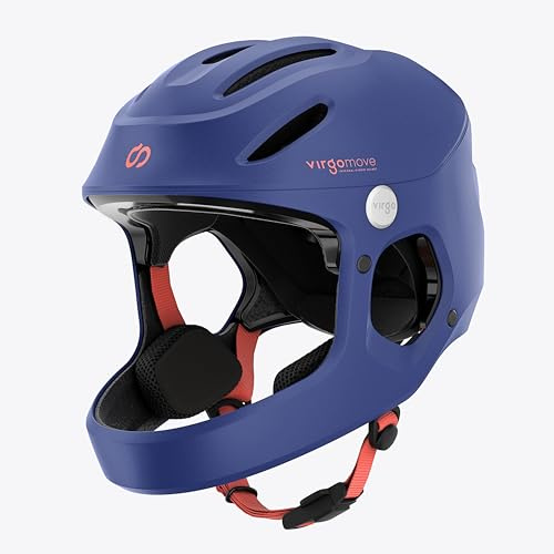 VIRGOMOVE Casque Intégral Enfant Modèle Virgo Kid | Idéal Vélo, Trottinette & Skatepark | Protection Mentonnière Certifiée EN1078