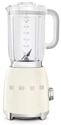 SMEG Frullatore BLF01CREU, Acciaio Inossidabile, Crema