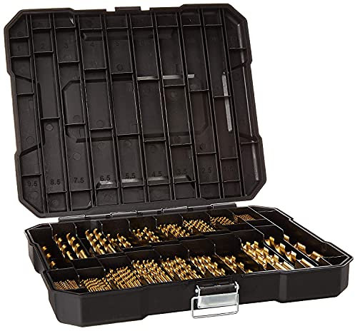 HURRICANE 230tlg. Titan Bohrer Set, Professional Bohrer Set von 1mm bis 10mm, Hochgeschwindigkeitsstahlbohrer, Zubehör für Bohrmaschinen, Titanium Bohrer für Holz/Guss/Aluminiumlegierung/Kunststoff