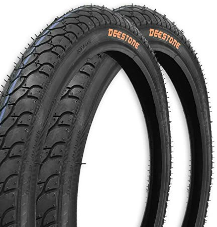 ECOVELO 2 Cubiertas 24 x 1.75 (44-507) para City Bike Y Niño | Neumáticos de carretera negros de goma Bicicleta