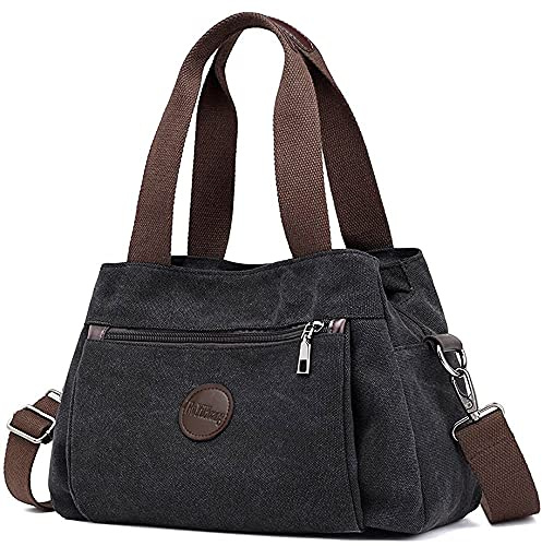 DORRISO Moda Bolsos Mujer Bolsa de Mensajero Lona Bolsa de Hombro Viajes Bolsos Cruzados Casual Bolso Ligero Cómodo Viajes Trabajo Escuela Mujer Bolsos Cruzados