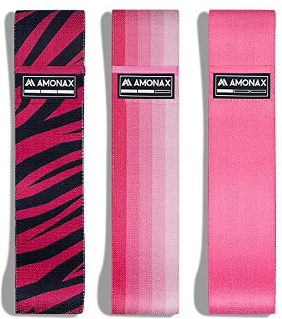 Amonax fitnessbänder für Frauen, wiederstandsbaender Set po trainingsgerät, Resistance Band Kniebeugenübungen, Exercise Band abnehmen geräte für zuhause, sportgeräte Fitness zuhause