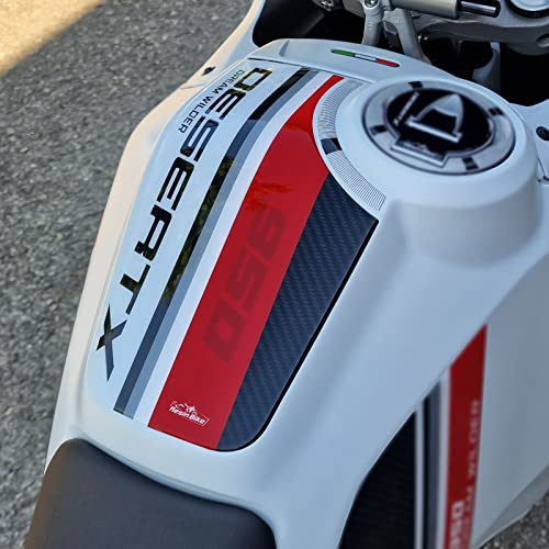Resin Bike Motorcycle 3D Stickers Compatible with Ducati DesertX 2022-2026. Tank Protector Protection from Bumps and Scratches. Resin Stickers for Motorcycle Tank - Gadget Moto