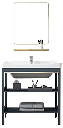 Spüle freistehendes spüle keramikspüle integrated sink set spülbecken weiss gewerbespülbecken befestigungsklammern spüle Geeignet für den Heimgebrauch im Schlafzimmer Badezimmer ( Color : White , Size