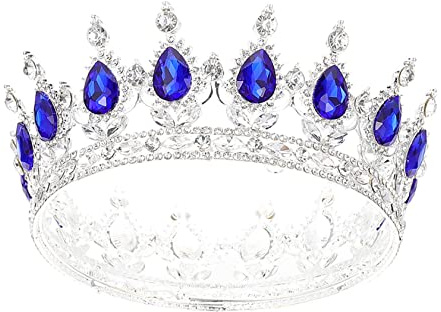 minkissy Rhinestone Krone für Bräute Hochzeits-haaraccessoire Tiara für Besondere Anlässe Geburtstagsfeiern Kostüme und Fotoshootings