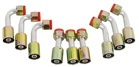 Wisepick Klimaanlage #10 AC Fitting Set Female Oring Beadlock 7/8-14UNF inkl. Gerade 45 90 Grad