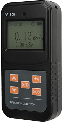 Septpenta Geigerzähler Nuklearstrahlungsdetektor, Geigerzähler Nuklearstrahlungsdetektor, Strahlungsdosimeter mit LCD Display, Tragbares Strahlungsüberwachungsmessgerät(Schwarz)