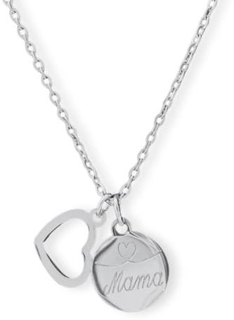 Personalisierte Herz Kette mit Gravur als Geschenk für Frauen | zur Geburt | zur Hochzeit | für die Freundin | für Mama
