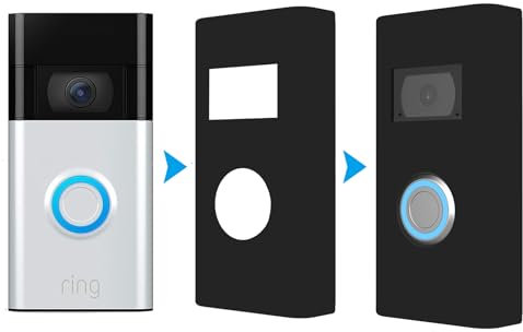 1Pcs Silicone Skin Case Cover Compatible With Ring Video Doorbell（2nd Gen）/ Ring Battery Video Doorbell Plus - Protect your RingDoorbell from Direct Infringement of Sun Glare, Weather & UV