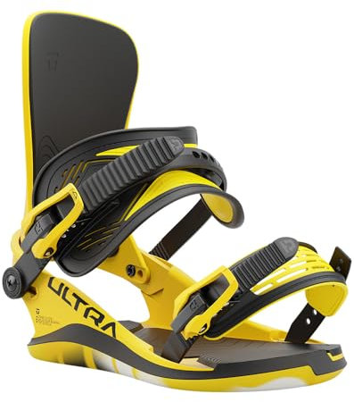 Union Ultra - Fijaciones de snowboard para hombre, color amarillo, talla L