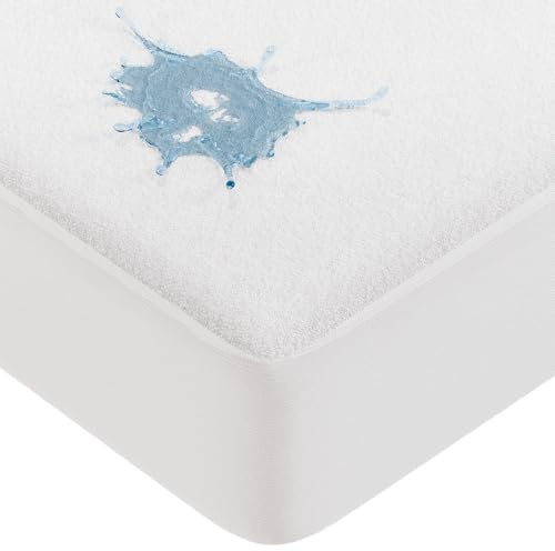 VOUNOT® Lot de 2 Protège Matelas 140x200x30 cm Alèse Imperméable Drap Housse Respirant avec Élastique Tout Autour Housse Matelas Certifié Oeko TEX Alaise Anti-Acarien et Anti Poussière Blanc