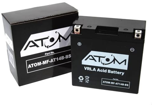 AT14B-BS - Atom AGM Motorcycle Battery 12V 14Ah 240CCA