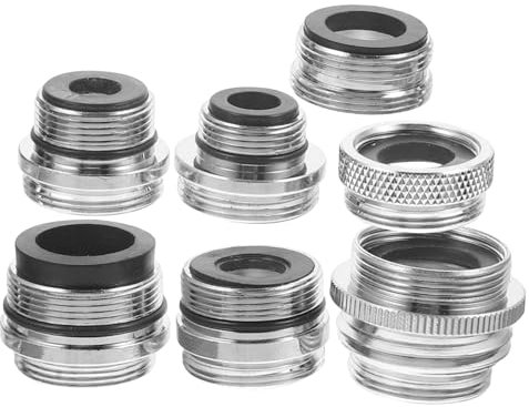 Milisten 7piezas Adaptador De Grifo Para Fregadero De Cocina Kit Conectores De Manguera De Jardín Compatible La Mayoría Grifos y Fregaderos Fabricado Resistente La Corrosión Fácil
