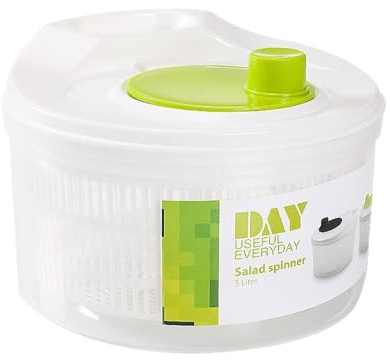 Essoreuse Pour Salade Confort, Antidérapante, Essoreuse À Salade Avec Couvercle, Laitue Et Hachoir, Passoire Rotative Pour Fruits Et Légumes, SéChoir Pour Laver Et SéCher À Manivelle, Légumes, Grande