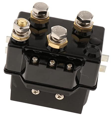 Interruptor de relé solenoide de marcha atrás de motor de cabrestante de 500 amperios CC, contactor de 24 voltios para vehículos ATV UTV 4x4, construcción de metal resistente