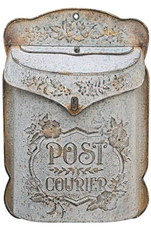 Generic Supporto per cassetta postale da appendere con funzione di raccolta per porta di scuola, fattoria, portico, garage, grigio retrò
