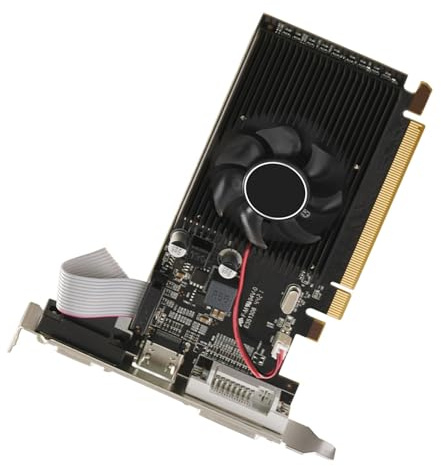 DDR3 64Bit Scheda Grafica 2GB con Ventola di Raffreddamento Desktop Gaming Video per Ufficio Casa Luce Gioco PC Accessori Silenzioso Raffreddamento Grafica