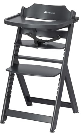Bebeconfort Timba, Trona Bebé Evolutiva, desde 6 Meses - 99 Años, hasta 110 kg, Trona de Bebé, Bandeja Extraíble, Asiento y Reposapiés Regulables, Arnés Seguridad de 3 Puntos, Graphite