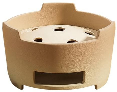 Poêle à charbon portable en argile – Cuisinière de barbecue multifonction pour la cuisson en plein air, le thé au charbon de bois et les grillades, réchaud de poterie léger pour le camping et les