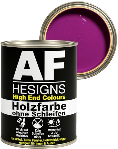 Alex Flittner Designs Furniture Paint without Sanding Vivid Violet - Semi-Matt 750 ml Furniture Paint Wood & Metal Indoor/Outdoor Use