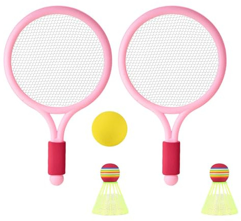 Haodream Ensemble de badminton pour enfants, raquette pour débutants, avec tennis et 2 volants de badminton pour 3 à 12 équipements de sport