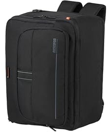 American Tourister AT WORK NXT - Ryanair/Wizz Air/Vueling 3-Way kabinväska 40x30x20 cm – handbagage med laptopfack 15.6, flygplan kabinväska, 26.5 L, Svart