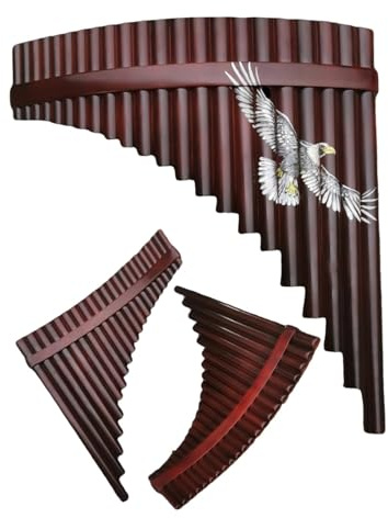 Panflöte Instrument Panflöte Aus Naturmaterial Mit 22 Pfeifen Beginnend Mit Der Tonhöhe C