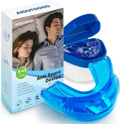 Anti Ronflement 2 Pièces Anti Ronflement Efficace Puissant, Orthese Gouttiere Dispositifs Anti-Ronflement Mandibulaire pour Hommes et Femmes- Super doux, Arrêtez immédiatement de ronfler