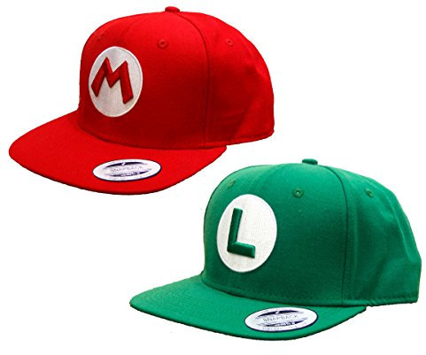 ASVP Shop - Rot Mario und Grün Luigi Snapback Baseballkappe