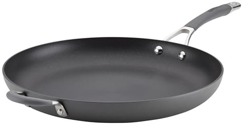 Circulon - 83906 Radiance Hard Anodized Nonstick Frying Pan/Fry Pan/Hard Anodized Skillet with Helper Handle - 14 Inch, Gray