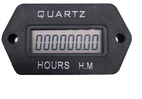 Contador de horas digital LCD Contador de tiempo acumulado 999999.59 snap in Vehicle Boat Truck Motocicleta para generador DC 12-36V
