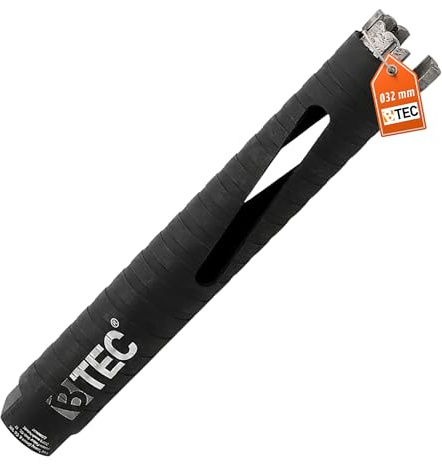 BTEC Diamantbohrkrone für Beton & Mauerwerk, M16 Aufnahme, 180 mm Nutzlänge, lasergeschweißte Turbo-Segmente 10 mm, Kernbohrer für Nass- & Trockenbohren 32mm