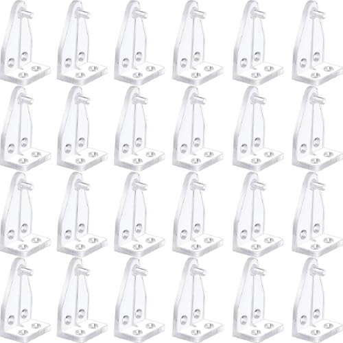 BBTO 40 Pcs 1 Inch Blind Hold Down Brackets Clear Plastic Blinds Hooks Bottom Rail Hold Clips Replacements Mini Horizontal Blinds Shades Windows Doors or Home or Rv