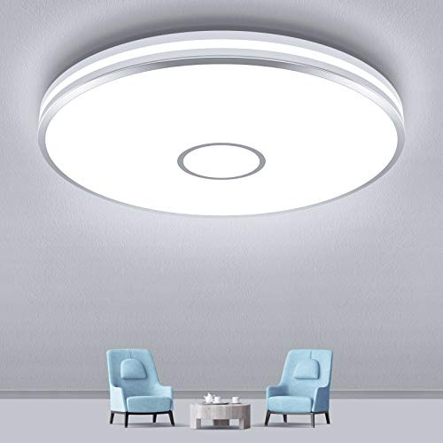 Airand LED Flush Mount Ceiling Light Fixture, 15 Inch LED Ceiling Lights 5000K 3800LM Water-Proof Round Modern Lamp for Bedroom Kitchen Dining Room Hallway Laundry Warehouse Daylight Lighting