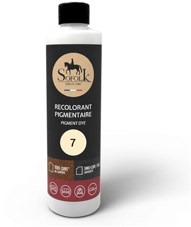 Sofolk Leder/Kunstleder/Vinyl-Lackierung - 21 Farben - Pflege für Autositz und Lenkrad, Sofa, Schuh, Jacke und andere Bekleidung (07-eggshell, 125ml)