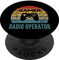 Gamer Radio Operator Vintage 60er 70er Jahre Gaming Geschenk PopSockets PopGrip: Ausziehbarer Sockel und Griff für Handys/Tablets mit Tauschbarem Top