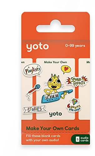 Yoto Créez vos propres cartes – 5 cartes audio vierges à utiliser avec le lecteur YOTO pour enfants et mini haut-parleur Bluetooth, lire des livres audio, des histoires, de la musique, des podcasts