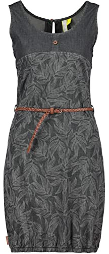 alife & kickin Damen DojaAK DNM B Top Dress Sommerkleid Kleid, Black Denim, S