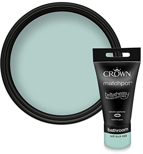 Crown Easyclean Bathroom Emulsion 40ml Sample - Soft Duck Egg