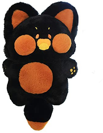 ISAKEN Plüschtier Stofftier Katze 40cm, Katze Kuscheltier Gefüllte Tierkissen Spielzeug Kawaii Katzen Kissen Ausgestopftes Tier Plüschkissen Kissenpuppe Stofftierpuppe Geschenk für Kinder Erwachsene