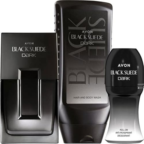 AVON Black Suede Dark Parfum-Set 3-teilig männlich/würzig/sinnlich
