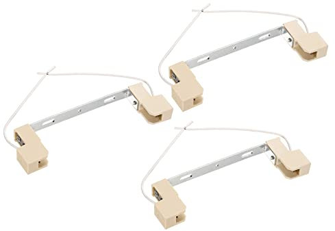 PATIKIL 3-Pack R7S Keramik Lampenhalter Halogen Lampenfassung Glühbirne Basis Konverter Anschluss doppelte Ende mit Draht 135mm silbern weiß