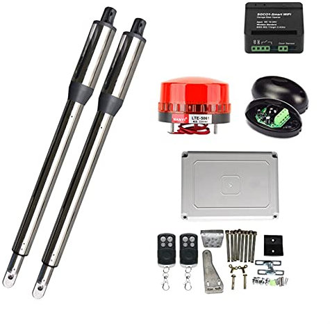PAKLIF Kit apriporta automatico 300 kg apriporta automatico con telecomando WIFI tastiera wireless operatore porta a battente elettrico controllo accessi motore vialetto motore (colore : Kit 8)