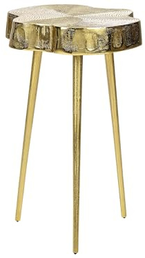 Beistelltisch Metall gold Baumstamm-Optik Freiform ø 30 cm Glamourös Taupo