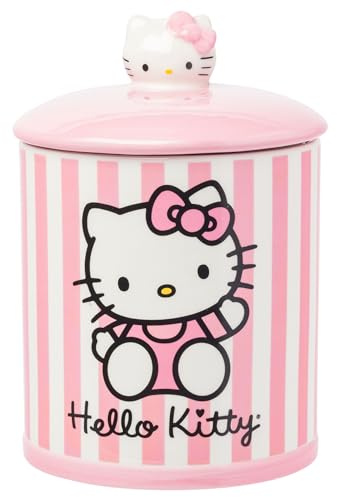 Silver Buffalo Sanrio Hello Kitty, Ceramic Cookie Jar | Pink, Snack, Medium Size